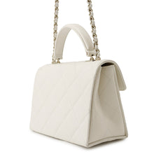 Load image into Gallery viewer, CHANEL Matelasse Top Handle ChainShoulder Bag WhiteAS4711 Caviar Leather Size Mini
