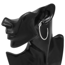 将图像加载到图库查看器中，HERMES Chaine d'Ancre Hoop Earrings Size GM SV925
