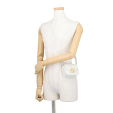 将图像加载到图库查看器中，CELINE Triomphe Mini Claude Shoulder Bag White10I513DPV Shiny Calf Leather Size Mini
