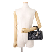 Load image into Gallery viewer, Dior Book Tote Mini Macro Cannage BlackS5573OWHP Calf Leather
