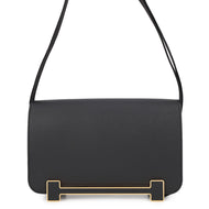 HERMES Geta Slim Black Epsom