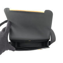 将图像加载到图库查看器中，HERMES Geta Slim Black Epsom
