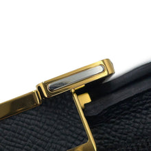 将图像加载到图库查看器中，HERMES Geta Slim Black Epsom
