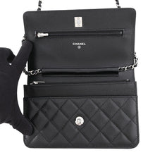 Load image into Gallery viewer, CHANEL Matelasse Classic Chain Wallet BlackAP4241 Caviar Leather
