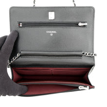 Load image into Gallery viewer, CHANEL Matelasse Classic Chain Wallet BlackAP4241 Caviar Leather
