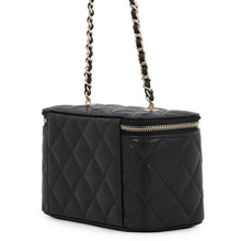 Load image into Gallery viewer, CHANEL Matelasse Vanity ChainShoulder Bag BlackAP1341 Caviar Leather Size 360
