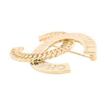 将图像加载到图库查看器中，CHANEL CC Logo Brooch GoldABC895-B15949-NV807 Metal Rhinestone
