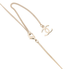 Load image into Gallery viewer, CHANEL CC Logo Bambi Motif Long Necklace Gold Plated Rhinestone Faux Pearl
