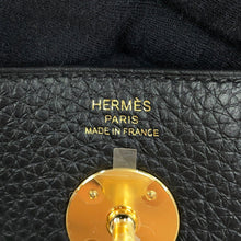 将图像加载到图库查看器中，HERMES Lindy Black Taurillon Clemence Size 26
