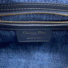 将图像加载到图库查看器中，Dior Dior Groove 20 BlueM1364UDCE_M49E Denim Leather Size Small
