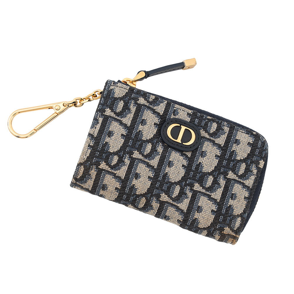 DIOR ベージュ レザー キーケース Lady Dior Yuzu Key Case Powder