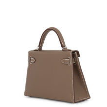 将图像加载到图库查看器中，HERMES Mini Kelly 2 (outside) Etoupe Epsom
