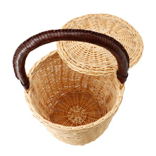 Load image into Gallery viewer, CELINE Bucket bag Beige/Brown Raffia Leather

