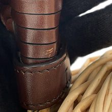 Load image into Gallery viewer, CELINE Bucket bag Beige/Brown Raffia Leather

