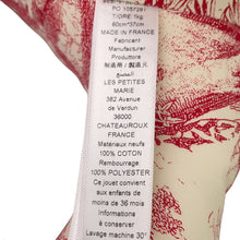 Load image into Gallery viewer, Dior Baby Dior Toile de Jouy Animal Plush Toy White/Red Cotton

