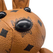Load image into Gallery viewer, MCM Rabbit Doll Plush Toy Brown PVC Leather
