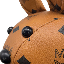 Load image into Gallery viewer, MCM Rabbit Doll Plush Toy Brown PVC Leather

