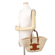 Load image into Gallery viewer, CELINE Classic Panier Beige/Brown Raffia Leather
