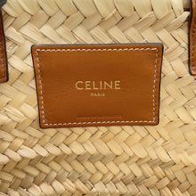 Load image into Gallery viewer, CELINE Classic Panier Beige/Brown Raffia Leather
