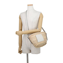 Load image into Gallery viewer, LOEWE Drawstring bucket bag Natural/WhiteA223222X01 Raffia Leather Size Mini
