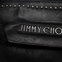 Load image into Gallery viewer, JIMMY CHOO Studded Clutch Bag Black Leather
