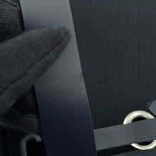 将图像加载到图库查看器中，HERMES Herbag zip Black/Blue Indigo Toile Military Vache Hunter Leather Size Mini
