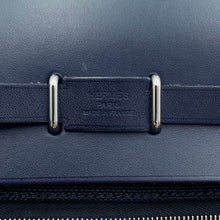 将图像加载到图库查看器中，HERMES Herbag zip Black/Blue Indigo Toile Military Vache Hunter Leather Size Mini
