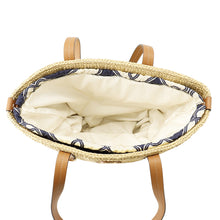 Load image into Gallery viewer, MONCLER 2-Way Bag, Basket Bag, Backpack Beige/Brown Raffia Nylon

