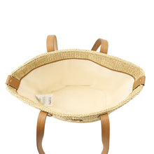 Load image into Gallery viewer, MONCLER 2-Way Bag, Basket Bag, Backpack Beige/Brown Raffia Nylon
