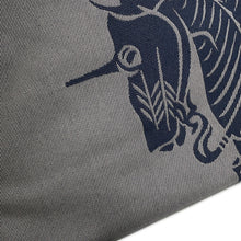 将图像加载到图库查看器中，BURBERRY Square Horse Logo Tote Bag Gray/Navy8080749 Canvas
