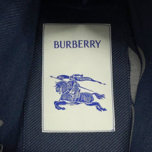 将图像加载到图库查看器中，BURBERRY Square Horse Logo Tote Bag Gray/Navy8080749 Canvas
