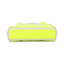 Load image into Gallery viewer, BALENCIAGA Navy Cabas 2WAY Bag Neon Yellow/Natural390346 Canvas Leather Size XS
