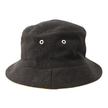 Load image into Gallery viewer, LOUIS VUITTON Reversible bucket hat Size 58 Noir/YellowM76208 Cotton60% Polyester40%

