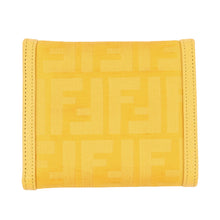Load image into Gallery viewer, FENDI ZUCCA Tri-fold Wallet Yellow Nylon/Canvas/Leather

