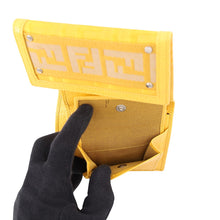 Load image into Gallery viewer, FENDI ZUCCA Tri-fold Wallet Yellow Nylon/Canvas/Leather
