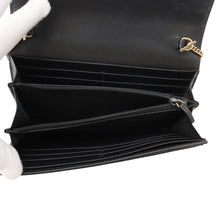 将图像加载到图库查看器中，GUCCI Guccissima Chain Wallet Black453506 GuccissimaLeather
