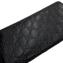 将图像加载到图库查看器中，GUCCI Guccissima Chain Wallet Black453506 GuccissimaLeather
