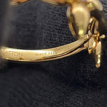 将图像加载到图库查看器中，LOUIS VUITTON Ring - Louisette Signature Size S GoldM1439S Metal
