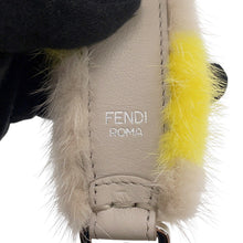 Load image into Gallery viewer, FENDI Strap Yellow/Gray Fur Leather

