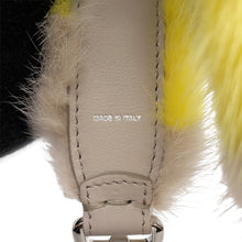 Load image into Gallery viewer, FENDI Strap Yellow/Gray Fur Leather

