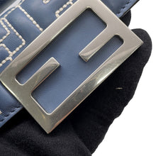 Load image into Gallery viewer, FENDI ZUCCA Nanobucket Chain Shoulder Bag Light Blue/White7AS143 Leather Size Mini
