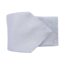 Load image into Gallery viewer, Berluti Jacquard Scritto Pattern Tie Light Blue Silk100%
