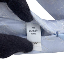 Load image into Gallery viewer, Berluti Jacquard Scritto Pattern Tie Light Blue Silk100%
