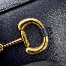 Load image into Gallery viewer, GUCCI Horsebit 1955 Shoulder Bag Red/Navy602118 Leather
