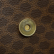 将图像加载到图库查看器中，CELINE Macadam Handbag Brown PVC Leather
