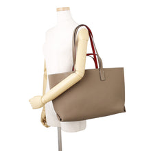 Load image into Gallery viewer, Bonaventura Reversible Tote Bag Etoupe/Red shrink leather
