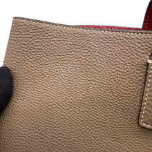 Load image into Gallery viewer, Bonaventura Reversible Tote Bag Etoupe/Red shrink leather
