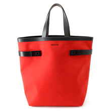 Load image into Gallery viewer, Ferragamo Gancini Tote Bag Red/Black24 1345/00 Canvas Leather
