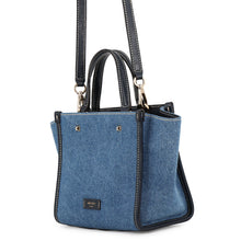 Load image into Gallery viewer, JIMMY CHOO Varenne Tote Blue/Navy/WhiteJI1630AW001266 Denim Leather Size Small
