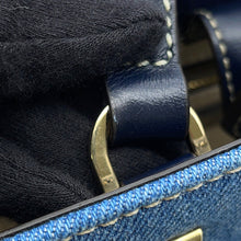 Load image into Gallery viewer, JIMMY CHOO Varenne Tote Blue/Navy/WhiteJI1630AW001266 Denim Leather Size Small
